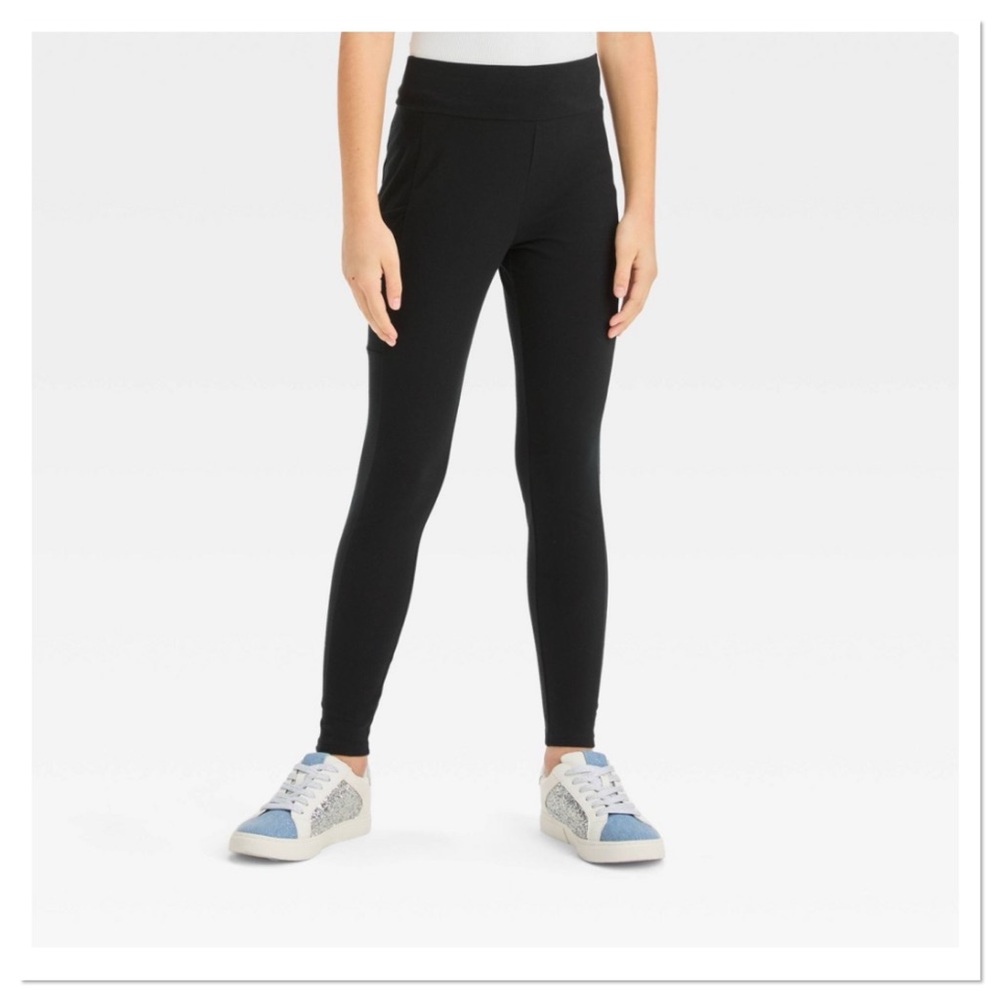 Girl’s Leggings With Side Pockets Art class Black